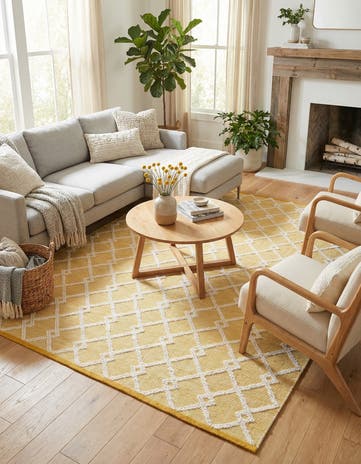 English Daisy Hand Knotted Jill Zarin Dorset Square Rug