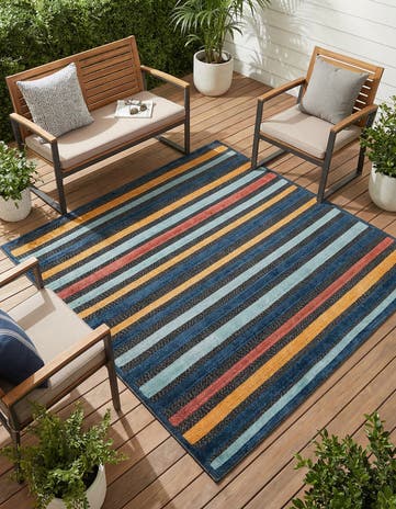 5' 3 x 5' 3 Easy-Clean Belize Indoor / Outdoor Square Rug