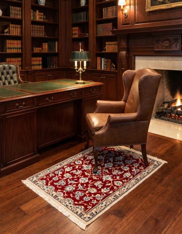 2' x 2' 11 Hand Knotted Nain Rug