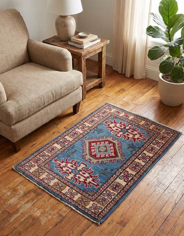 2' 1 x 3' Hand Knotted Kazak Rug