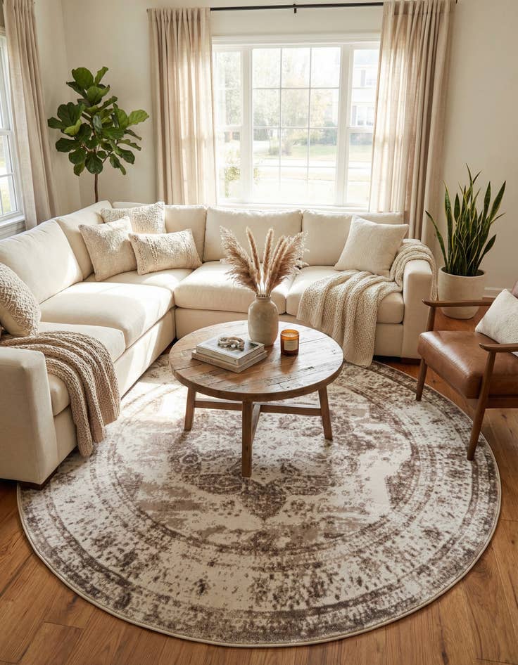 Detail image of 7' 10 x 7' 10 Monte Carlo Round Rug