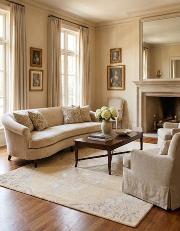 5' 7 x 9' Hand Knotted Darya Rug