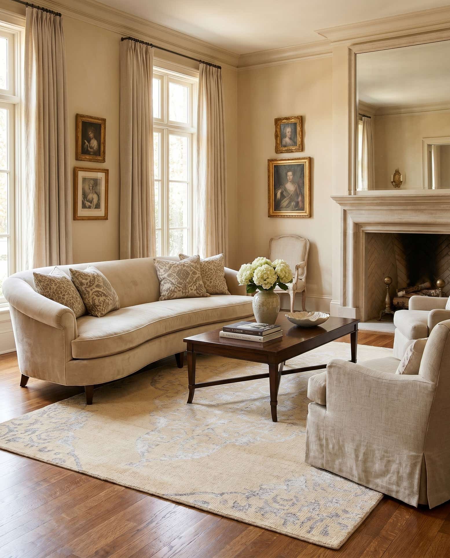 5' 7 x 9' Hand Knotted Darya Rug