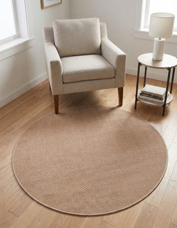 Light Brown SoHo Round Rug