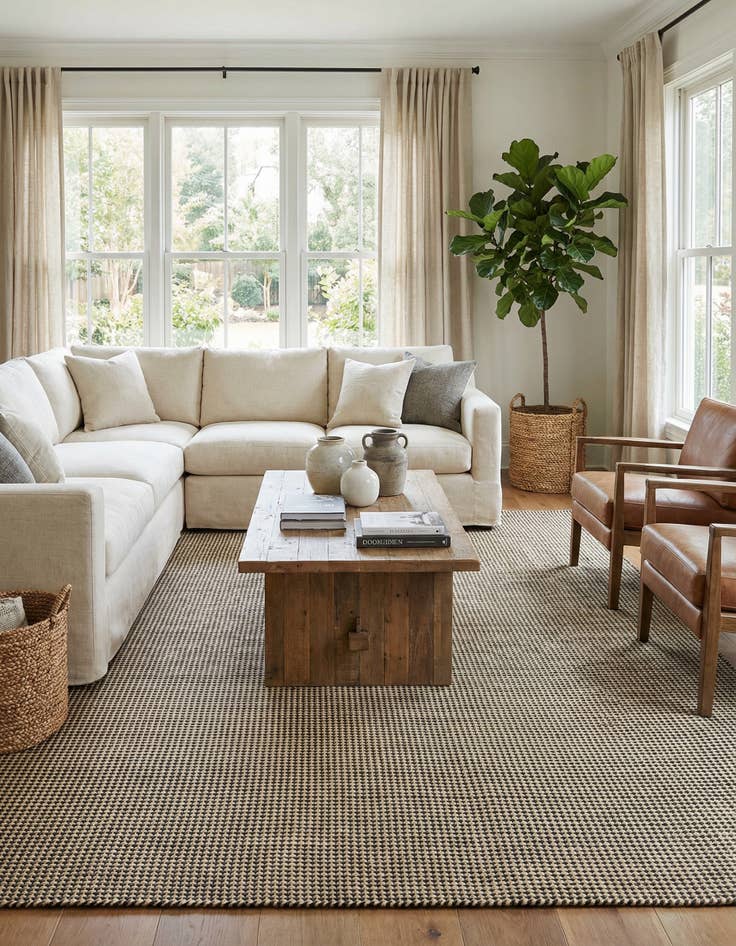 Detail image of 10' x 10' Hand Woven Laurel Handwoven Jute Square Rug