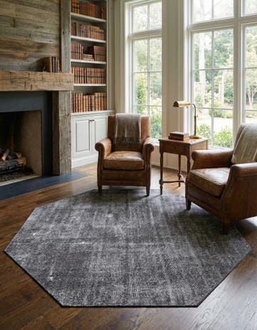 6' 11 x 6' 11 Ultra Vintage Wool Octagon Rug
