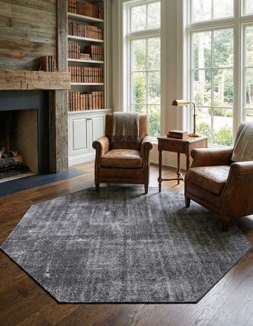 6' 11 x 6' 11 Ultra Vintage Wool Octagon Rug