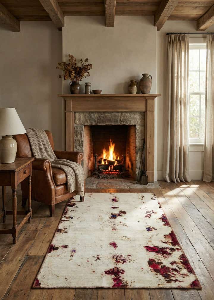 3' 4 x 5' 7 Hand Knotted Ultra Vintage Persian Wool Rug