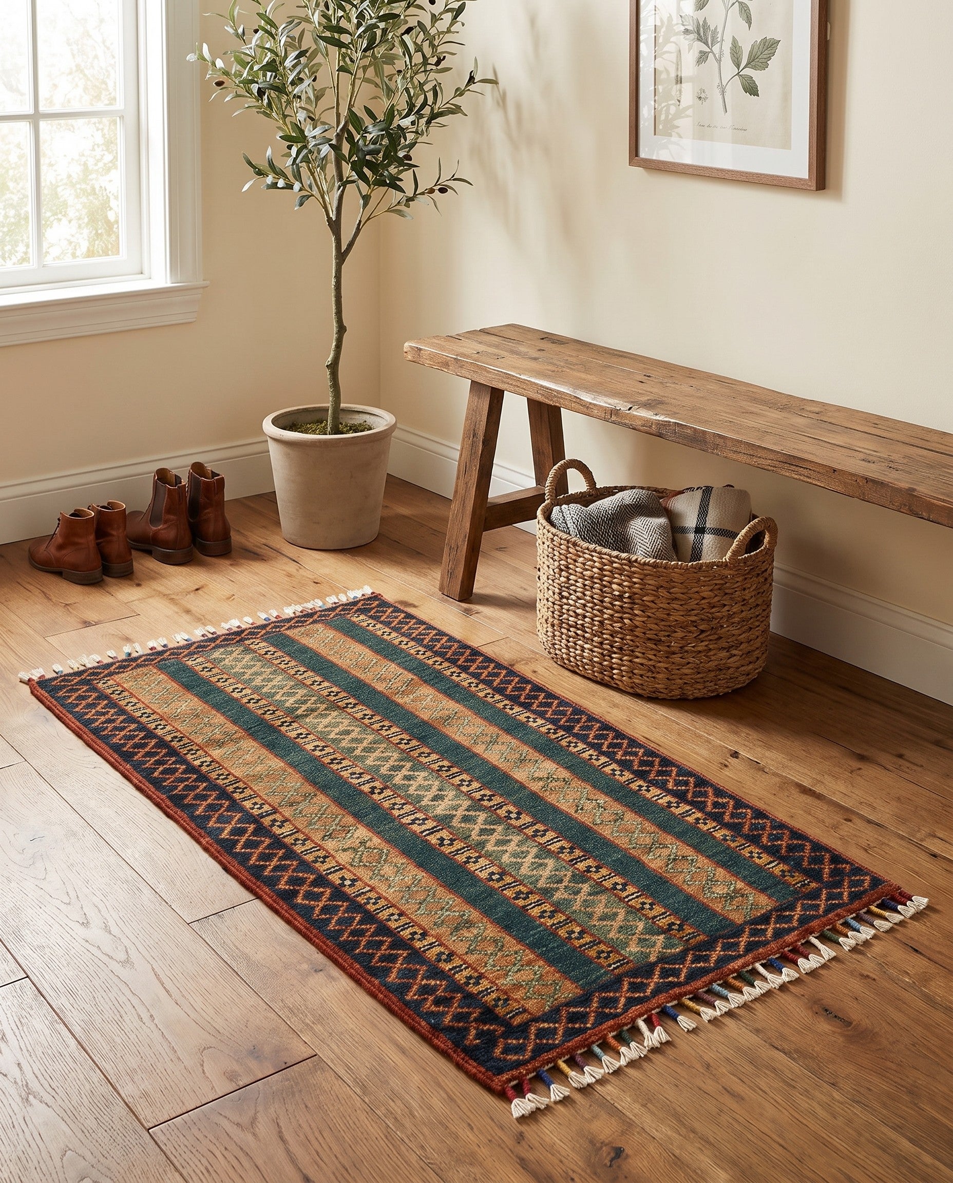 1' 8 x 3' 4 Hand Knotted Ariana Ziegler Rug