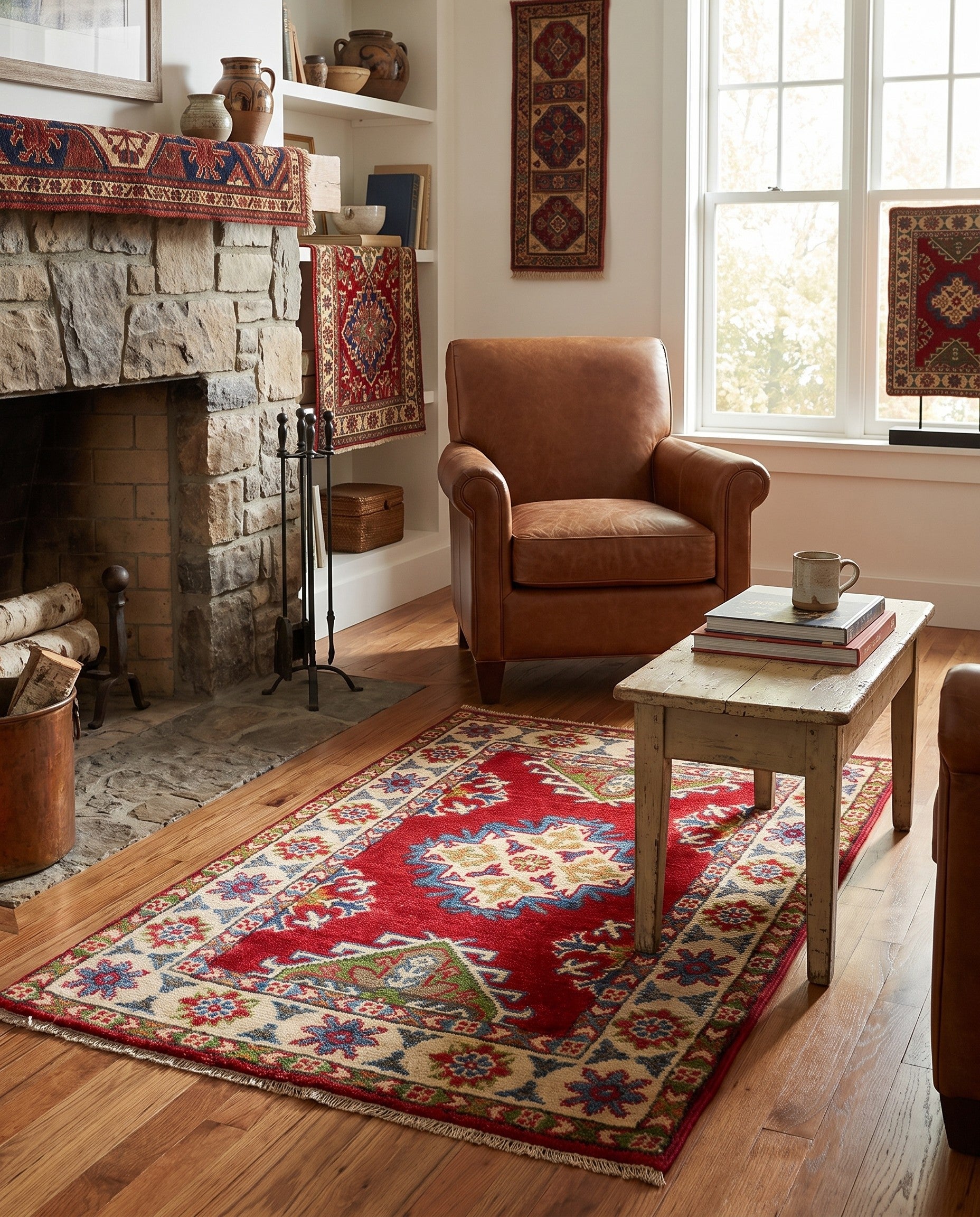 2' 1 x 3' 4 Hand Knotted Kazak Rug