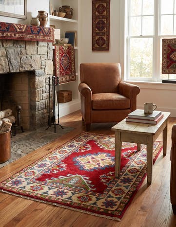 2' 1 x 3' 4 Hand Knotted Kazak Rug