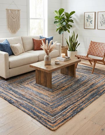 8' x 10' Handmade Braided Chindi Rug