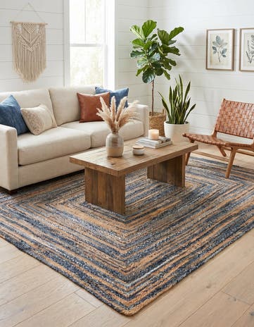 8' x 10' Handmade Braided Chindi Rug