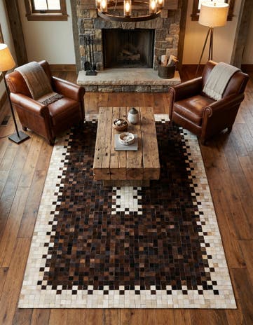 5' 2 x 7' 11 Cowhide Stocks Rug