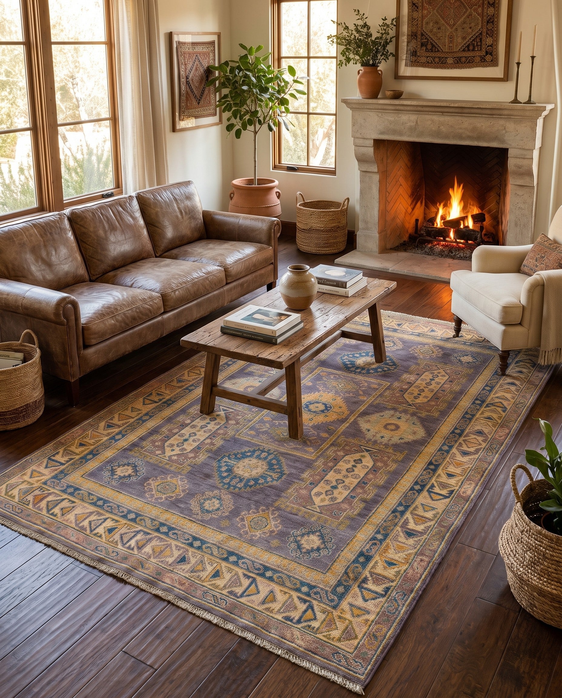 4' 10 x 7' Hand Knotted Kazak Rug