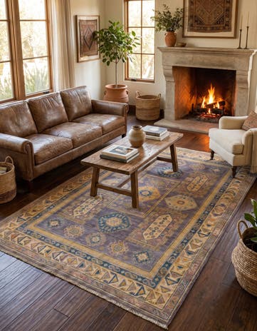 4' 10 x 7' Hand Knotted Kazak Rug