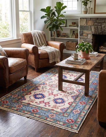 3' 1 x 4' 11 Hand Knotted Kazak Rug