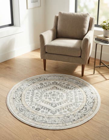 Ivory Aurelia Round Rug