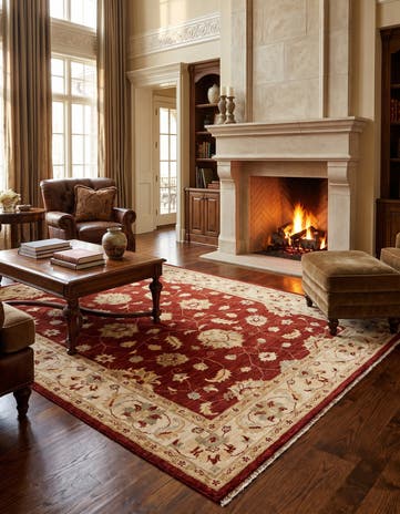 5' x 6' 7 Hand Knotted Ziegler Rug