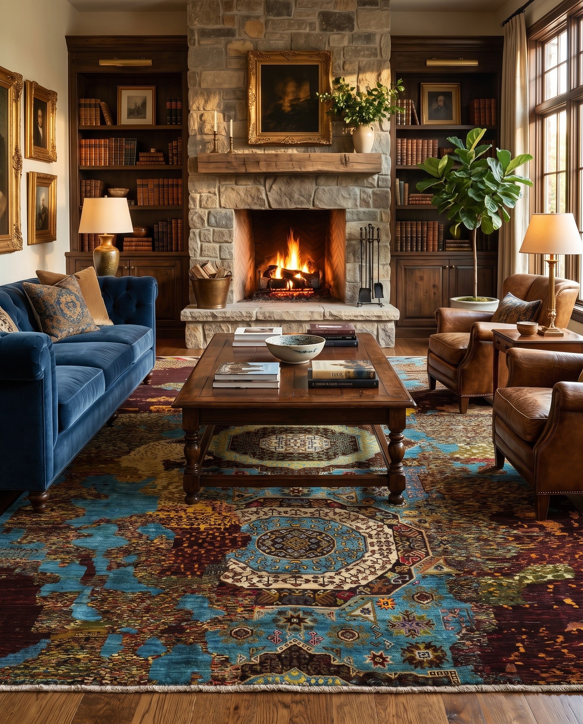 6' 8 x 9' 9 Hand Knotted Mamluk Ziegler Rug