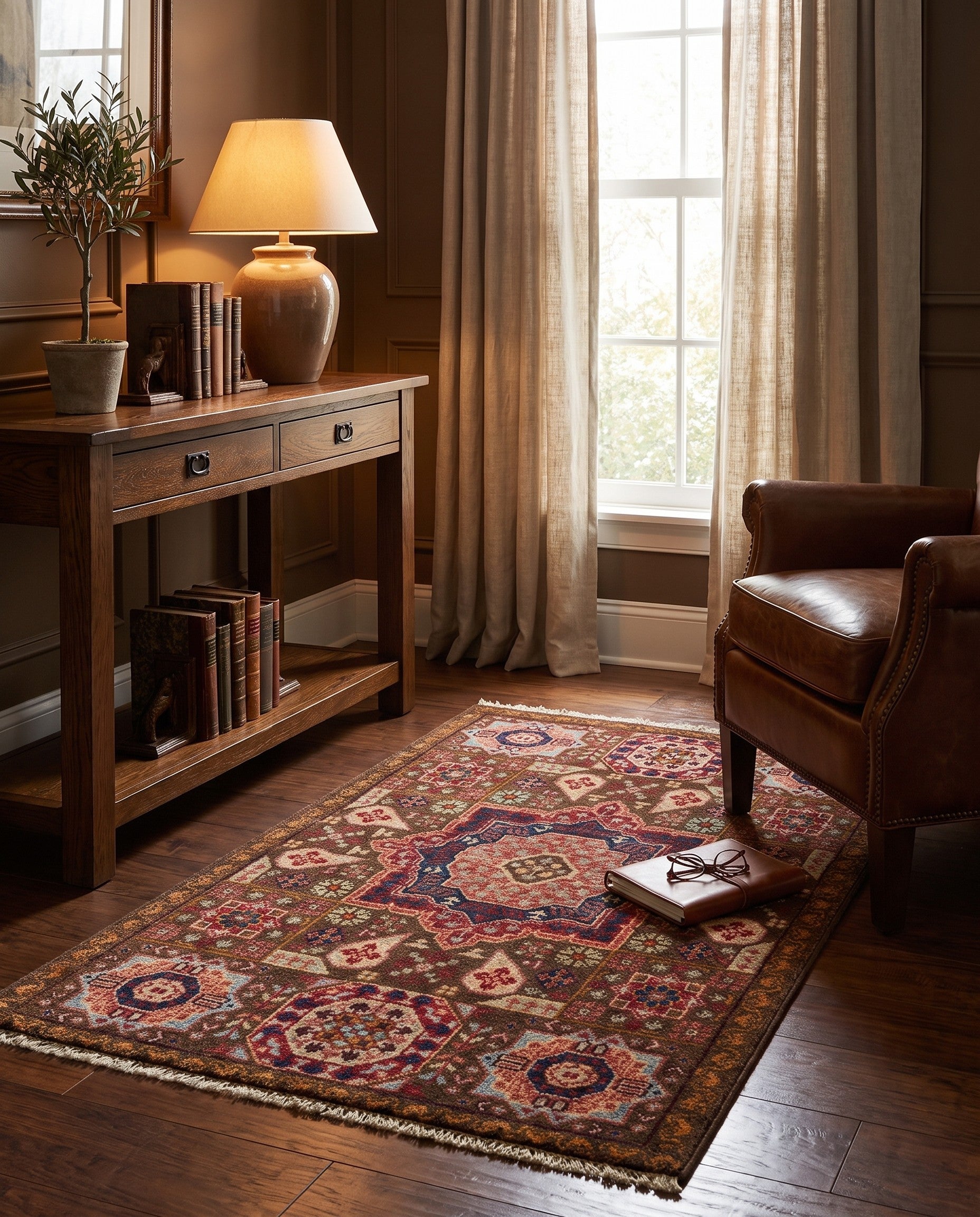 2' x 3' 3 Hand Knotted Mamluk Ziegler Rug