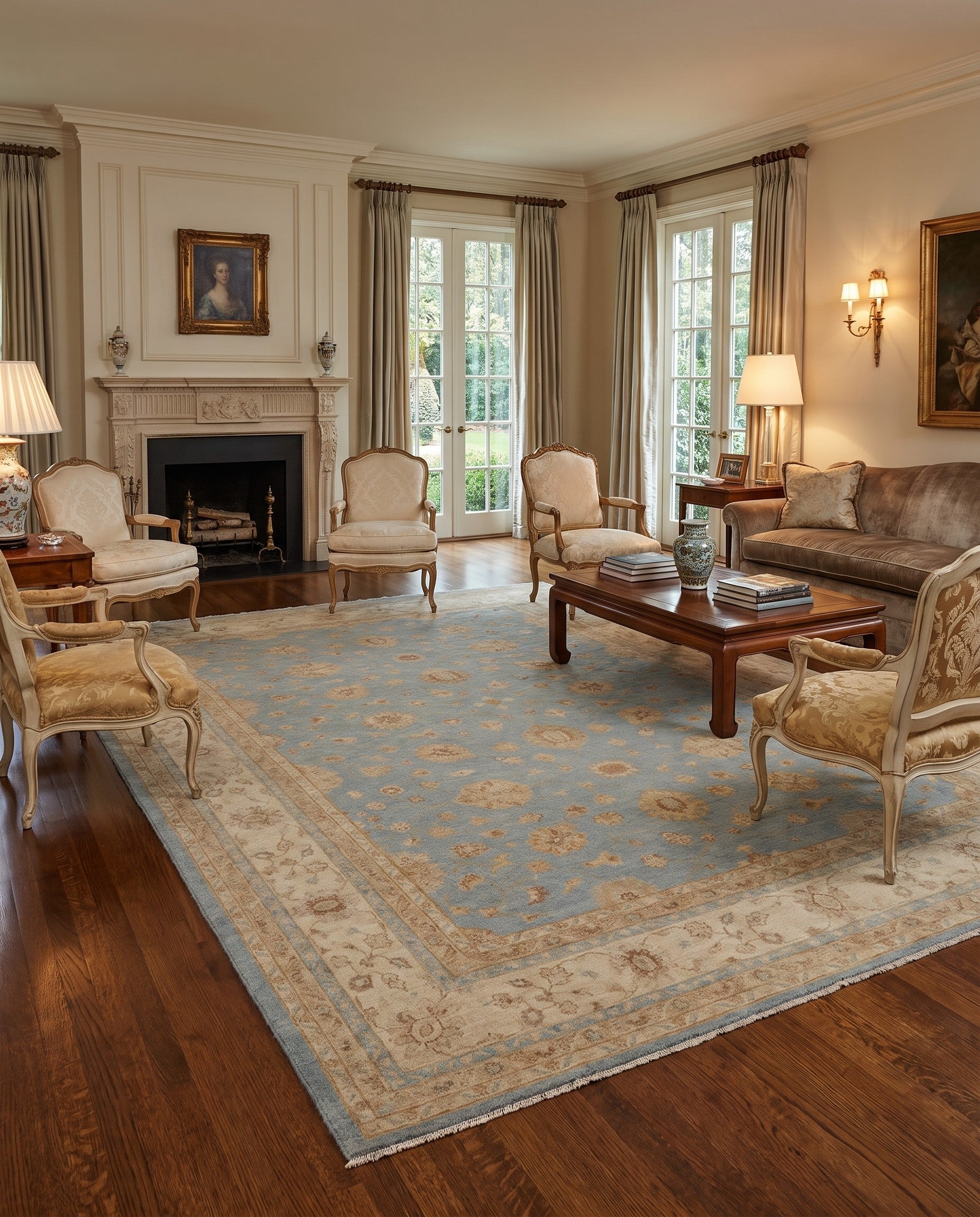 9' 11 x 13' 9 Hand Knotted Ziegler Rug