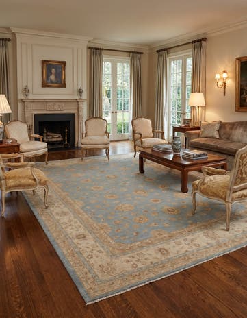 9' 11 x 13' 9 Hand Knotted Ziegler Rug