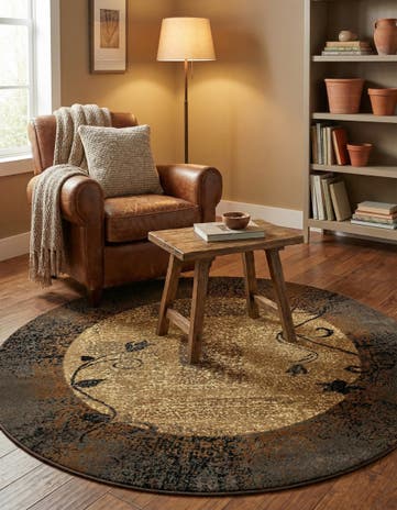 5' 3 x 5' 3 Cafe Round Rug