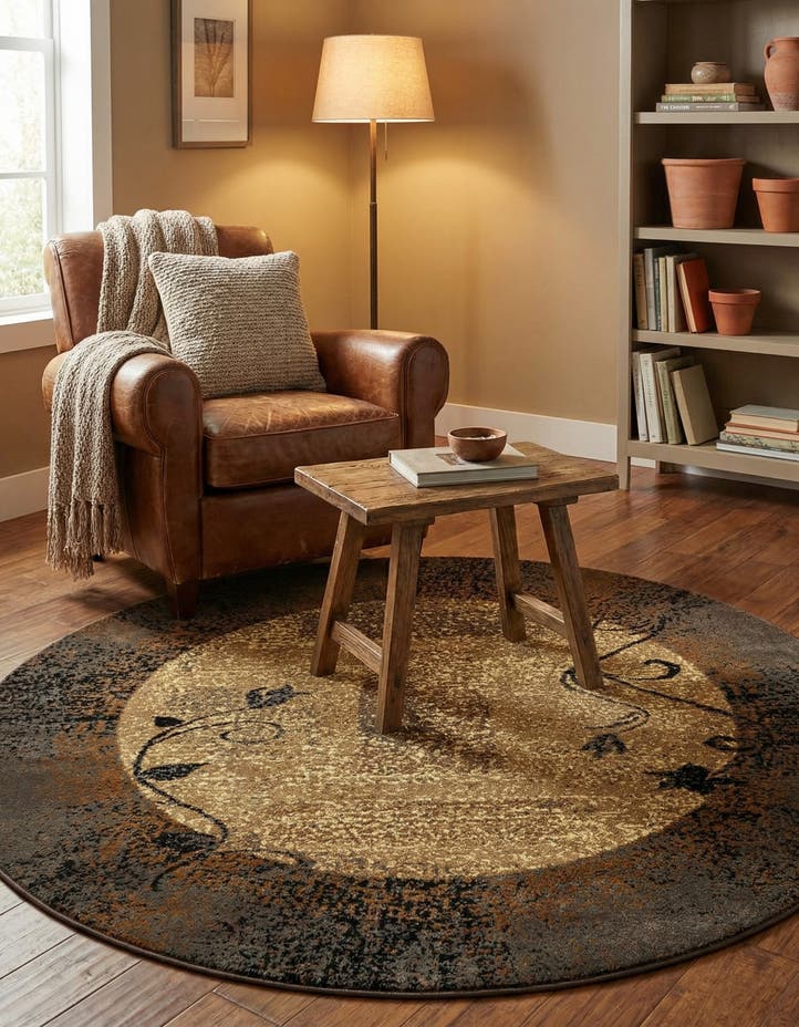5' 3 x 5' 3 Cafe Round Rug