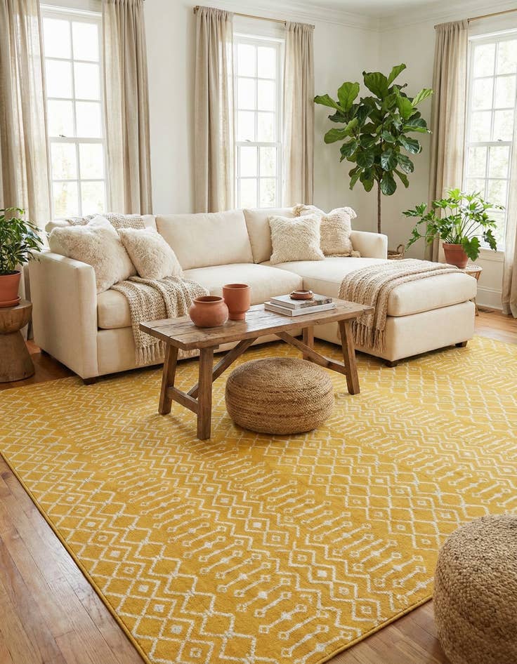 Detail image of 10' 8 x 16' 5 Kasbah Trellis Rug