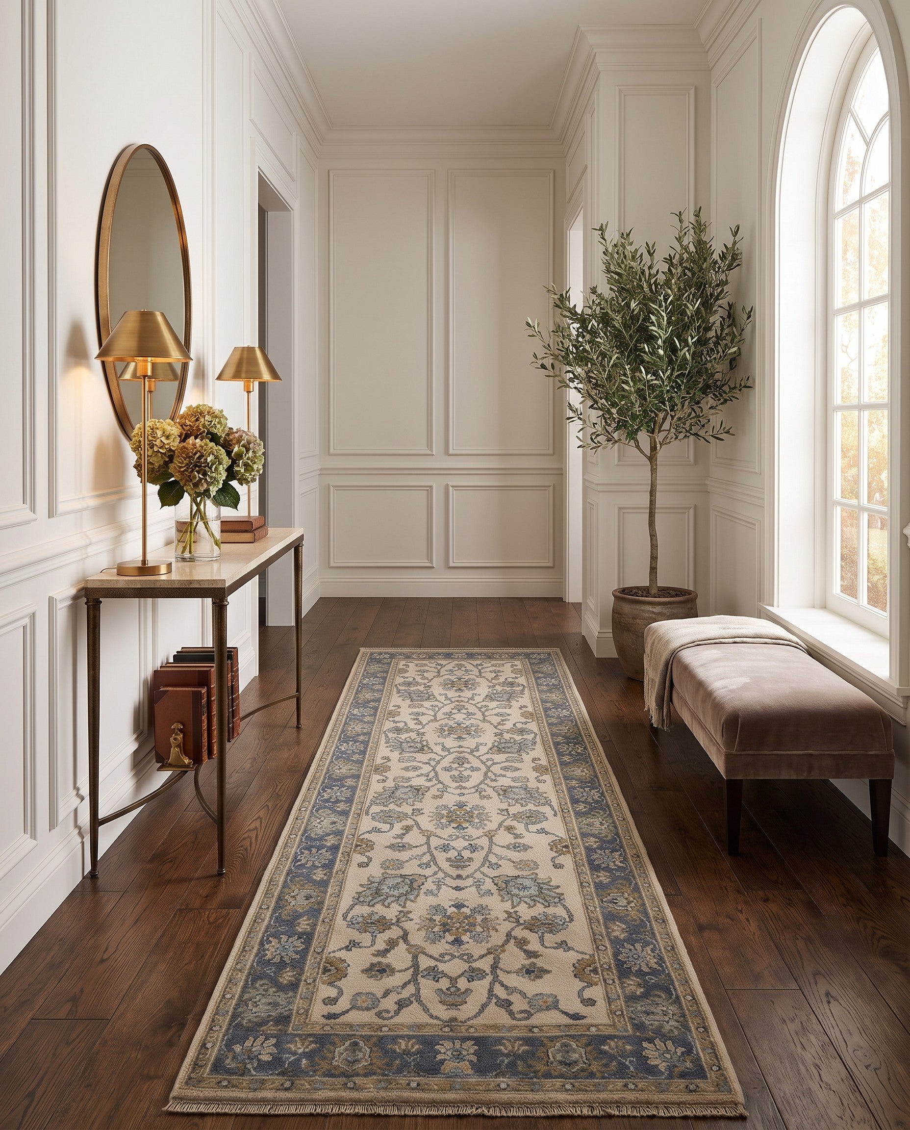 2' 10 x 8' 8 Hand Knotted Peshawar Ziegler Runner Rug