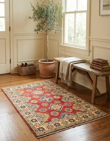 2' 9 x 4' 3 Hand Knotted Kazak Rug