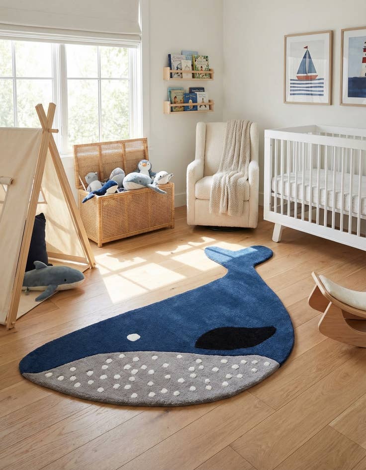 Detail image of 4' 1 x 6' 1 Playtime Kids Wool Freeform Rug