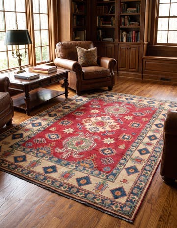 7' 1 x 10' 3 Hand Knotted Kazak Rug
