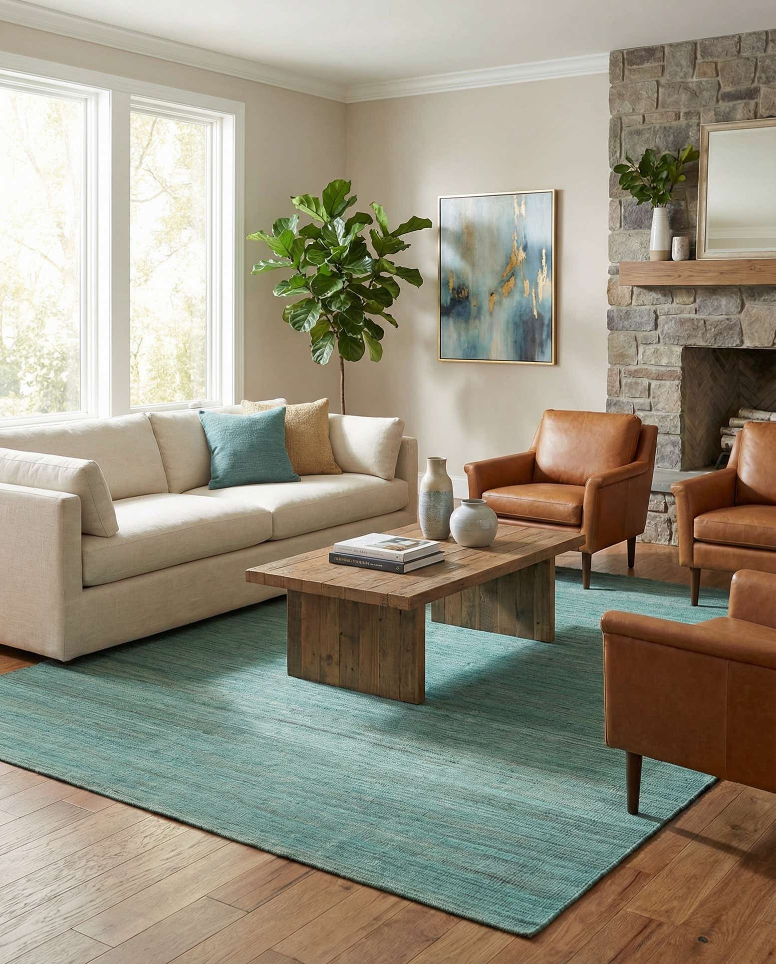 6' 9 x 9' 8 Hand Woven Kilim Modern Wool Rug