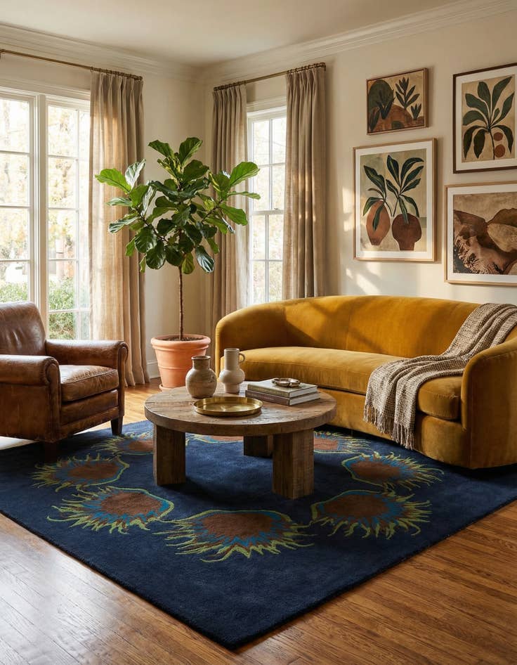 Detail image of 7' 5 x 7' 5 Luna Square Rug