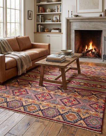 5' x 6' 7 Hand Knotted Kazak Rug