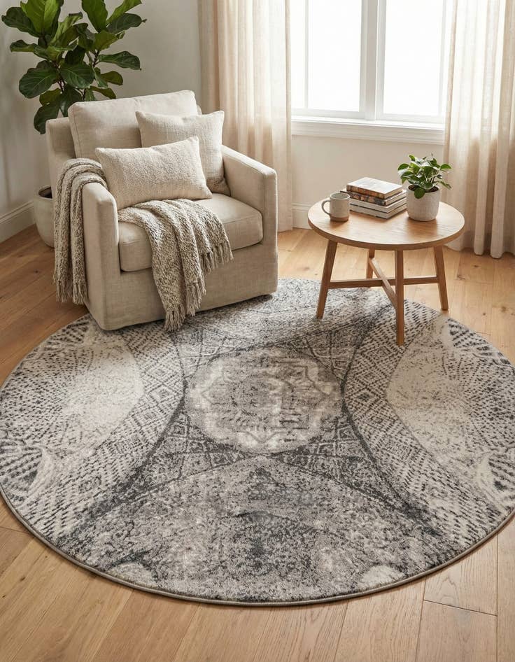 Detail image of 5' 3 x 5' 3 Monte Carlo Round Rug