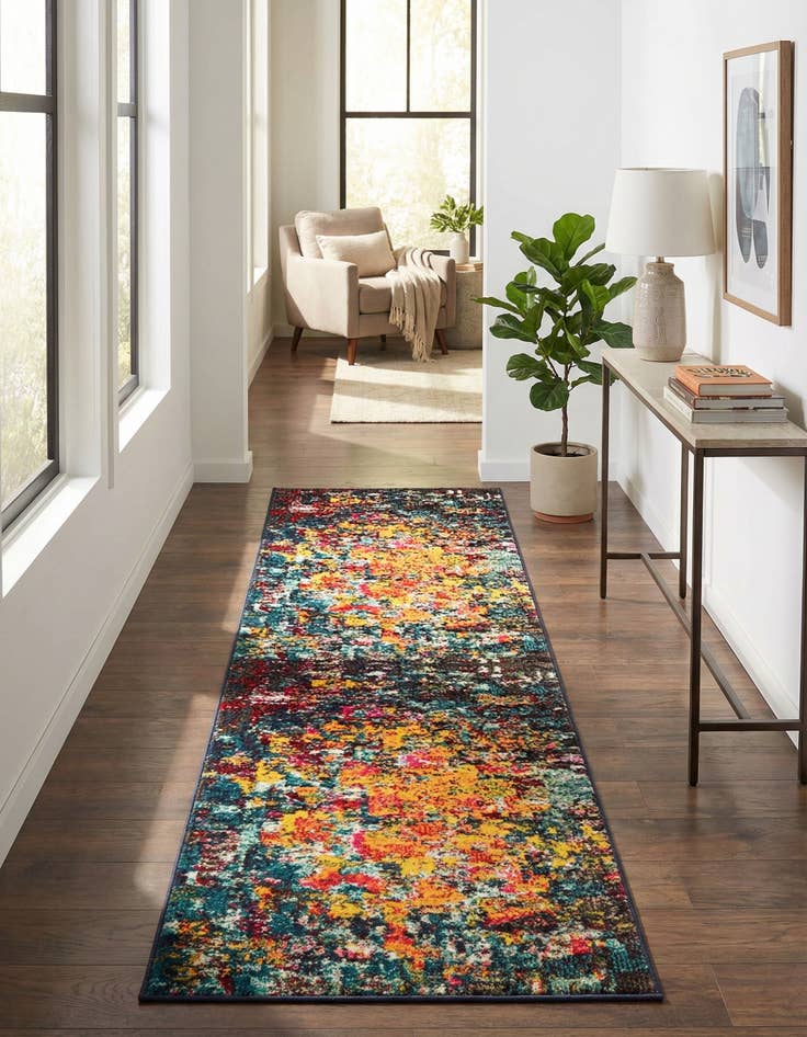 Detail image of 2' 2 x 6' 9 Washable Hyacinth Runner Rug