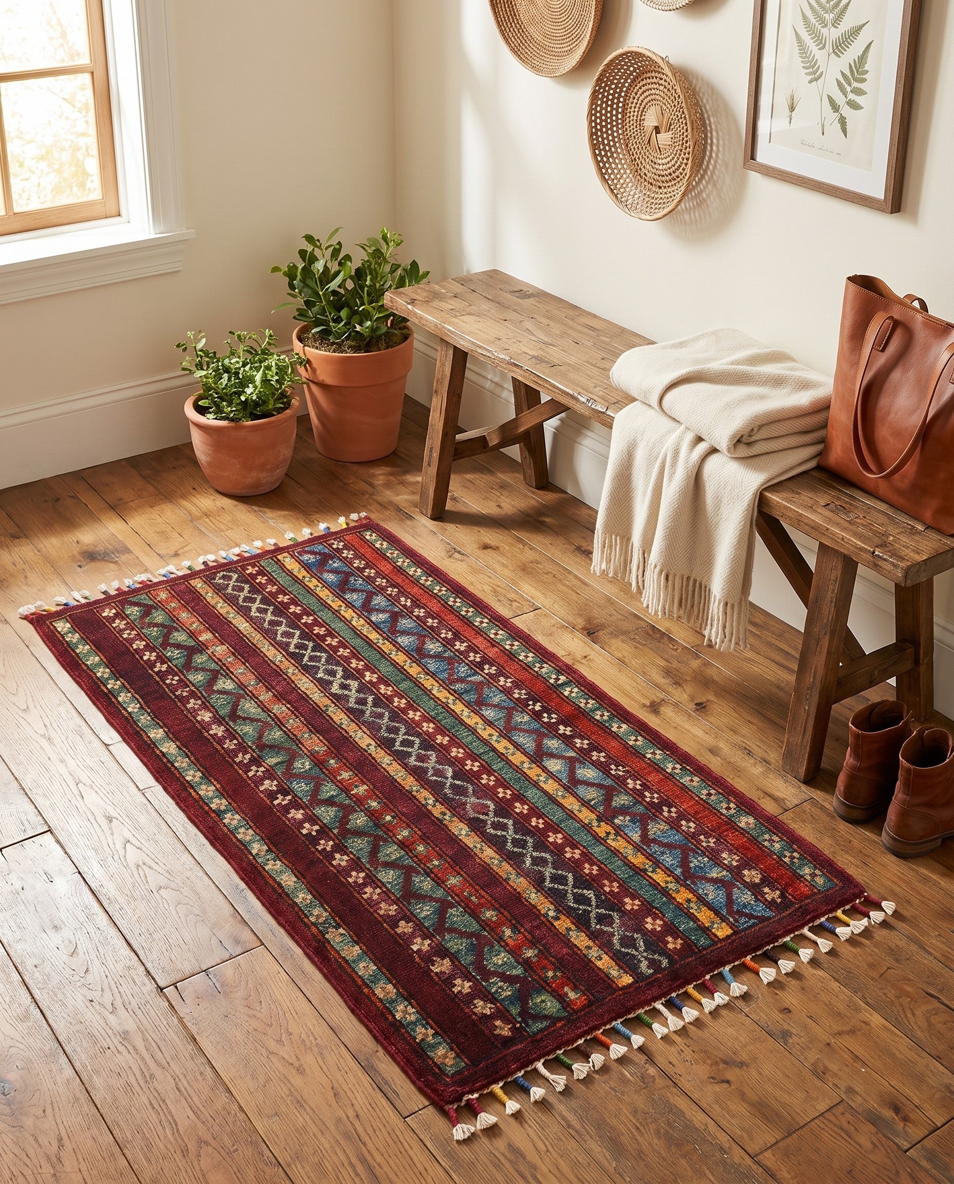 1' 8 x 3' 3 Hand Knotted Kazak Rug
