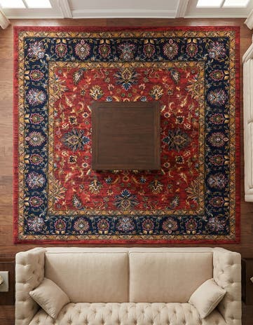 Classic Red Medina Square Rug