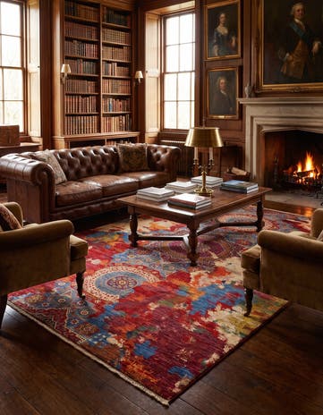 6' 11 x 10' 1 Hand Knotted Mamluk Ziegler Rug