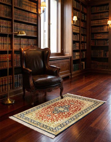 2' 7 x 4' 3 Ghom Silk Rug