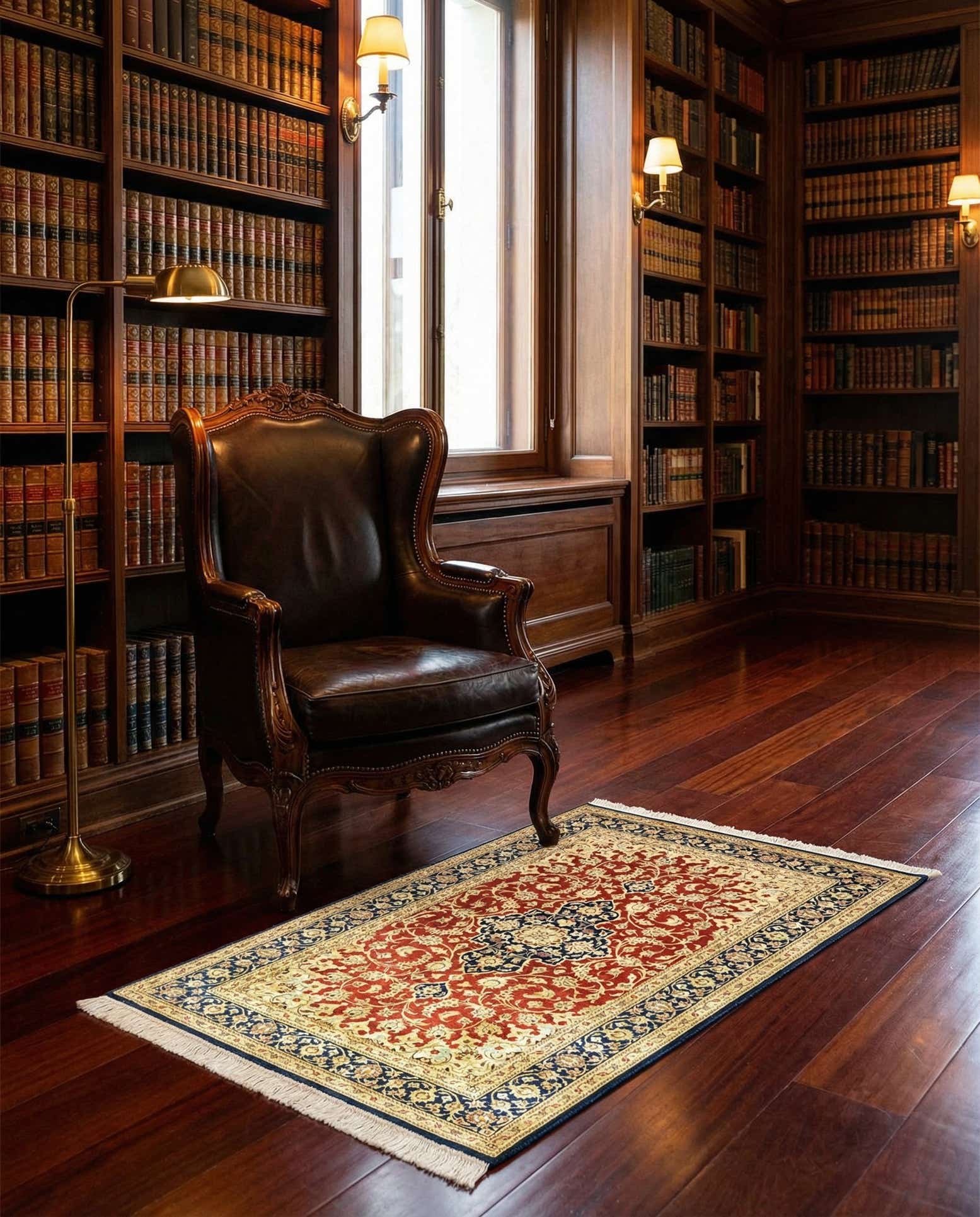 2' 7 x 4' 3 Ghom Silk Rug