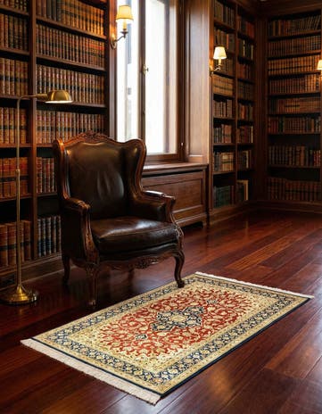 2' 7 x 4' 3 Ghom Silk Rug