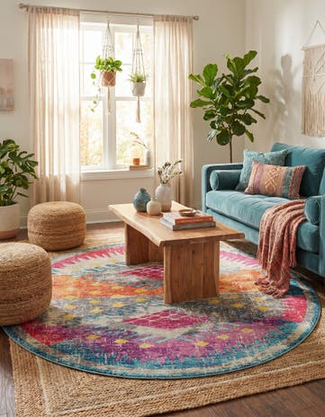 Washable Arte Round Rug