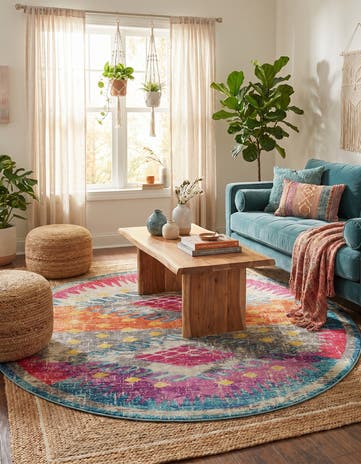 Washable Arte Round Rug