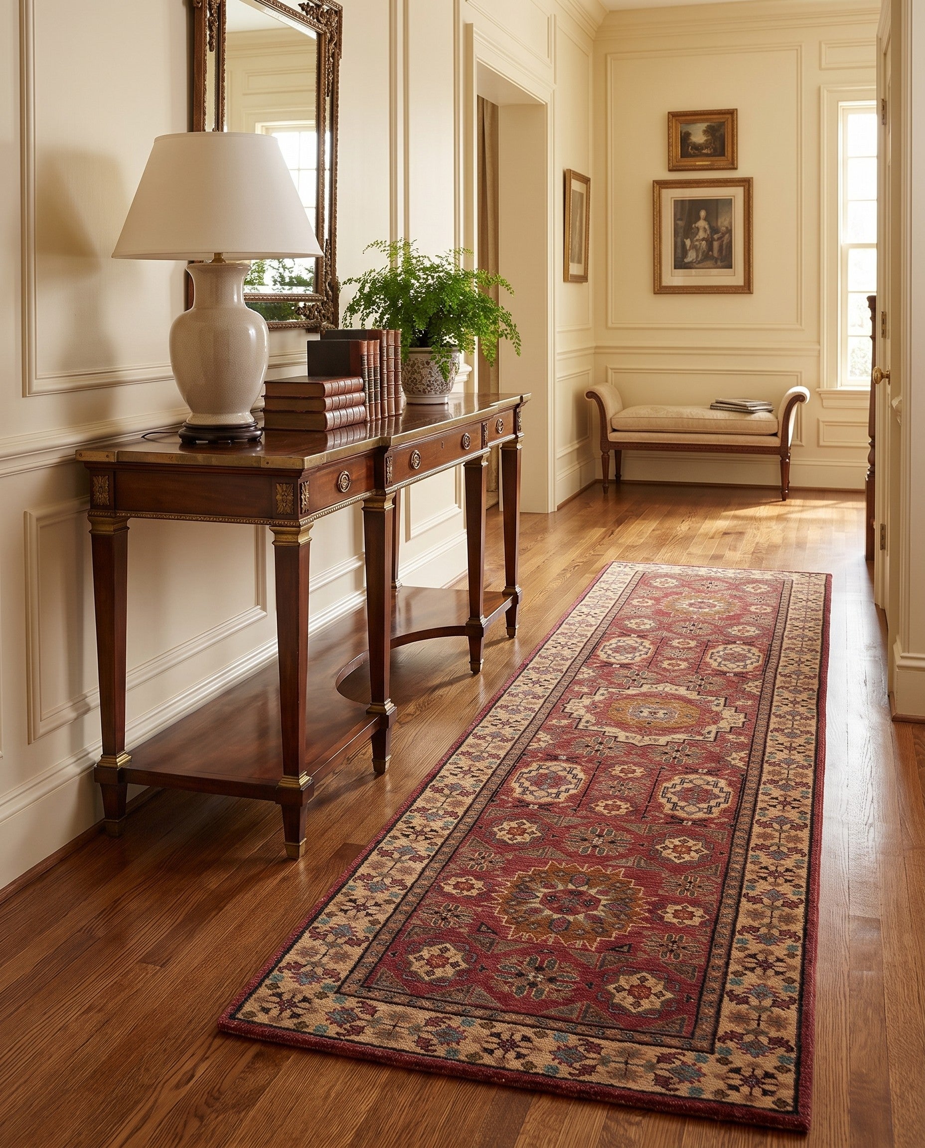 2' 7 x 10' Hand Knotted Mamluk Ziegler Runner Rug