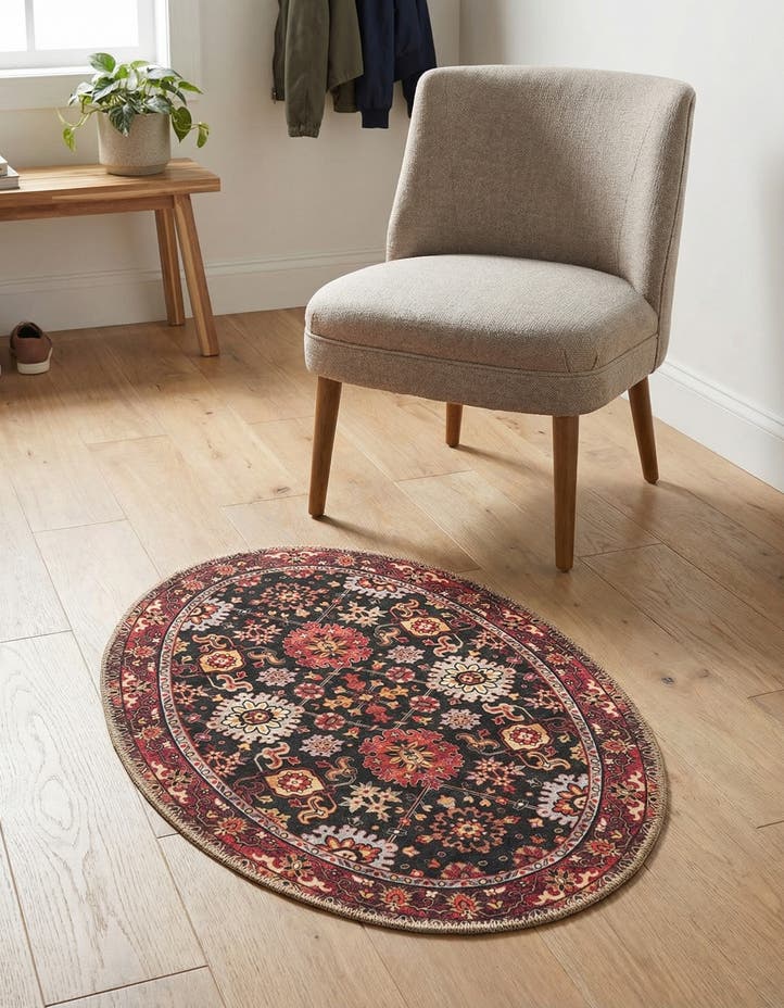 2' x 3' 1 Washable Timeless Oval Rug