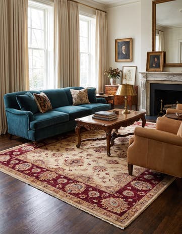 5' 8 x 8' 2 Hand Knotted Ziegler Rug